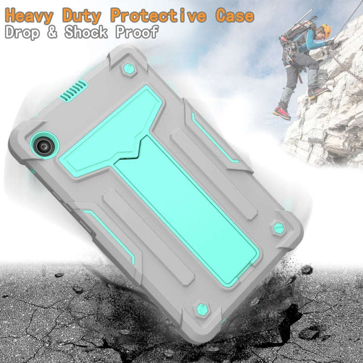 For Huawei MatePad T8 T-shaped Bracket Contrast Color Shockproof PC + Silicone Protective Case(Gr...