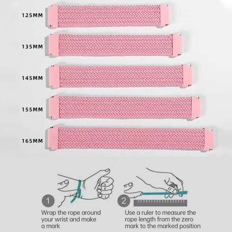 20mm Universal Nylon Weave Watch Band(Blue)