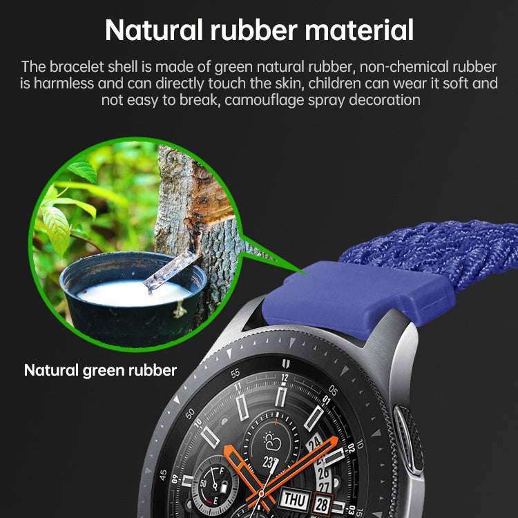 20mm Universal Nylon Weave Watch Band(Blue)