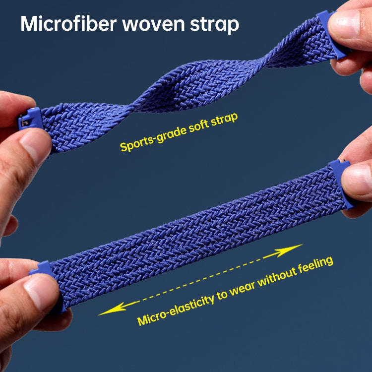 20mm Universal Nylon Weave Watch Band(Blue)