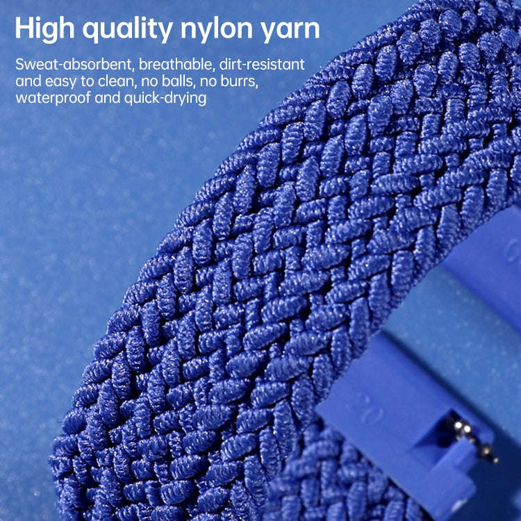 20mm Universal Nylon Weave Watch Band(Blue)