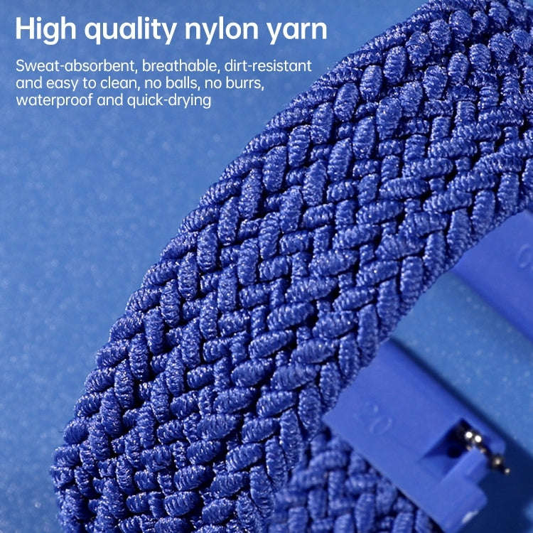 22mm Universal Nylon Weave Watch Band(Blue)