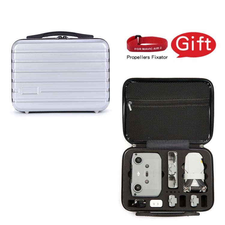 ls-S004 Portable Waterproof Drone Handbag Storage Bag for DJI Mavic Mini 2(Silver + Black Liner)