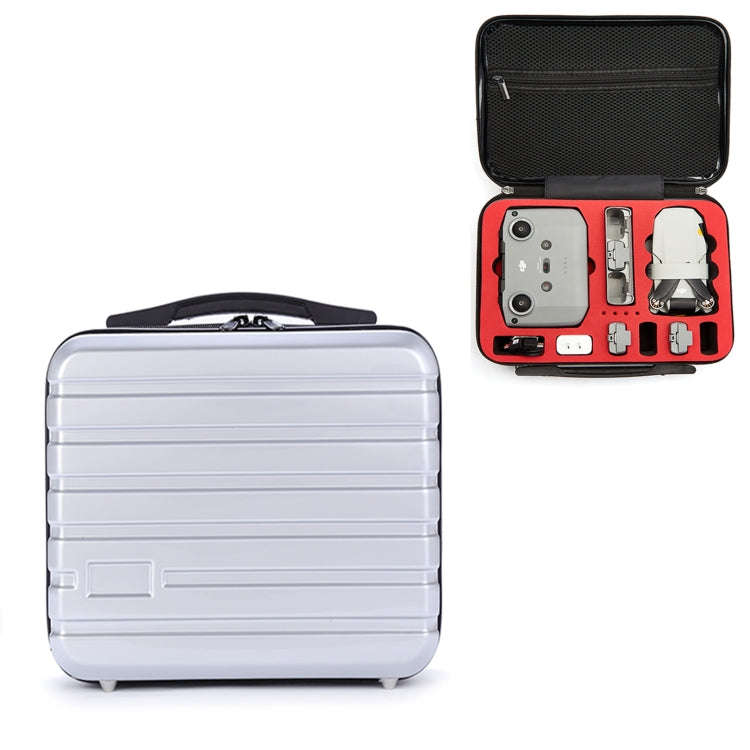 ls-S004 Portable Waterproof Drone Handbag Storage Bag for DJI Mavic Mini 2(Silver +Red Liner)