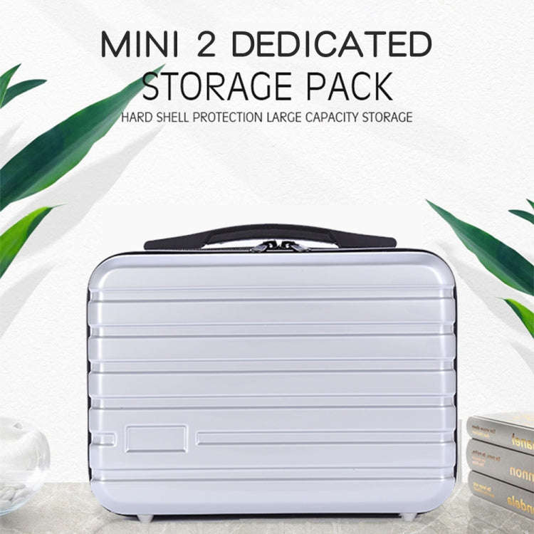 ls-S004 Portable Waterproof Drone Handbag Storage Bag for DJI Mavic Mini 2(Silver +Red Liner)