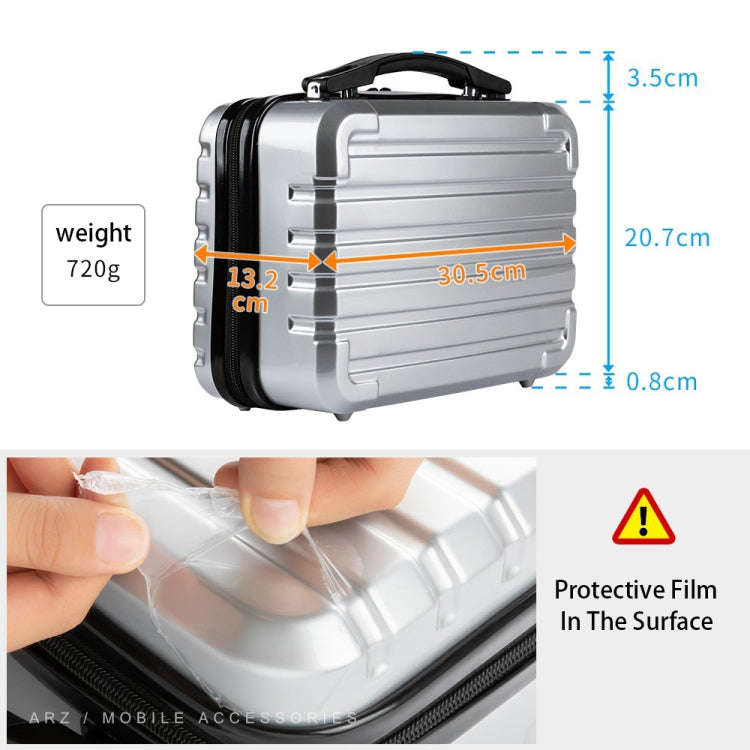 ls-S004 Portable Waterproof Drone Handbag Storage Bag for DJI Mavic Mini 2(Silver +Red Liner)