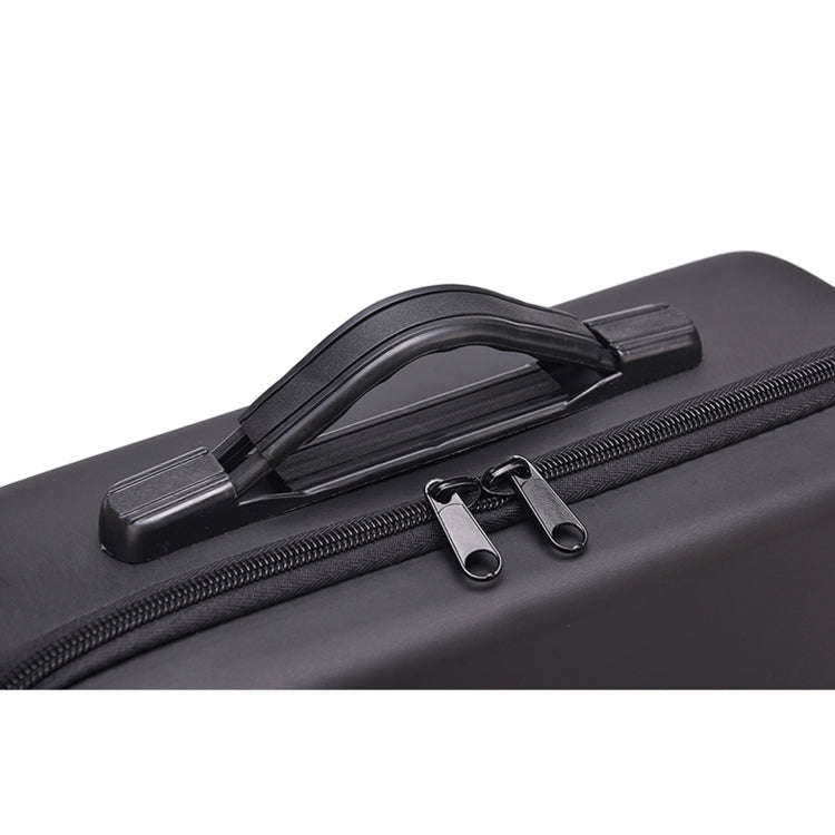 LS4456 Portable Drone PU Shoulder Storage Bag Handbag for DJI Mavic Mini 2(Black + Red Liner)