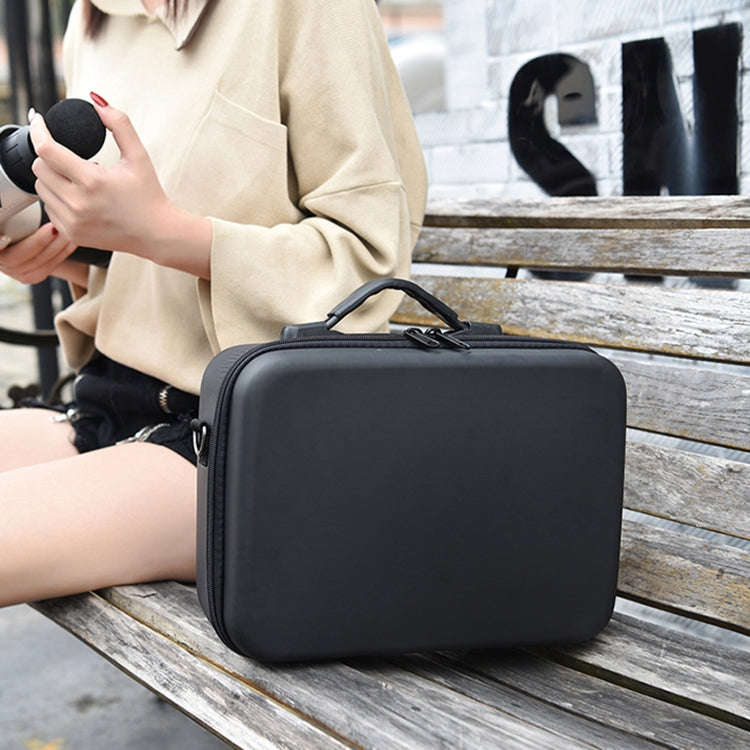 LS4456 Portable Drone PU Shoulder Storage Bag Handbag for DJI Mavic Mini 2(Black + Red Liner)