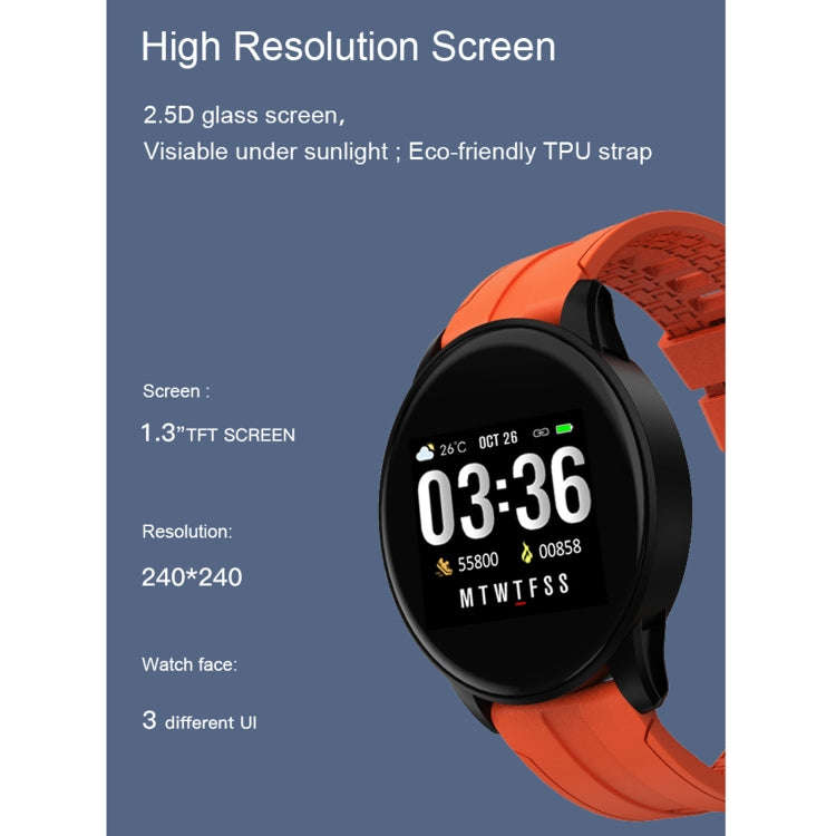 B7 0.96 inch Color Screen Smart Watch, Support Sleep Monitor / Heart Rate Monitor / Blood Pressur...