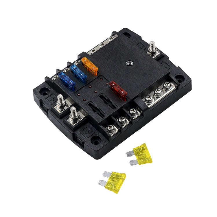 CS-1222A1 High Current Independent Positive and Negative 6-way LED Indicator Plug Fuse Box