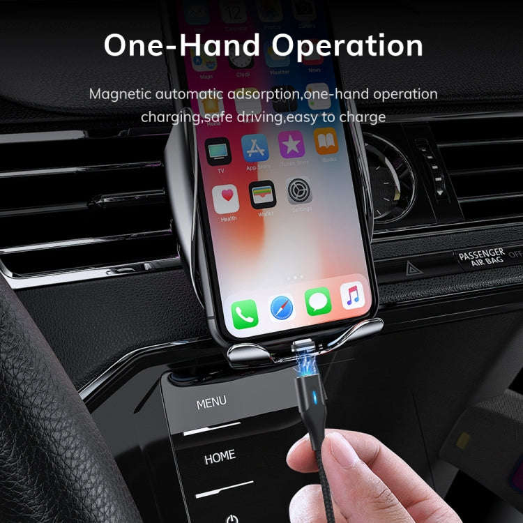 TOPK AM63 1m USB to 8 Pin Flat Magnetic Metal Connector Nylon Braided Magnetic Fast Charging Data...