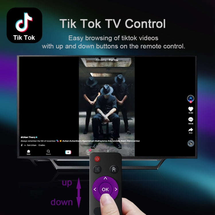 H96 Mini V8 4K Smart TV Box with Remote Control, Android 10.0, RK3228A Quad-core Cortex-A7, 1GB+8...