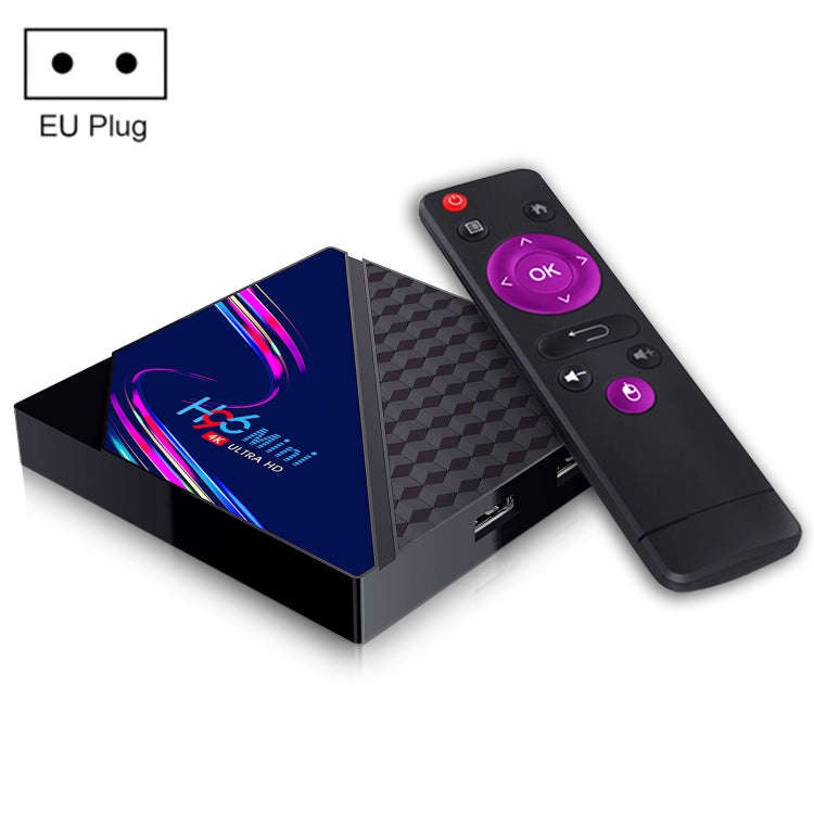 H96 Mini V8 4K Smart TV Box with Remote Control, Android 10.0, RK3228A Quad-core Cortex-A7, 2GB+1...