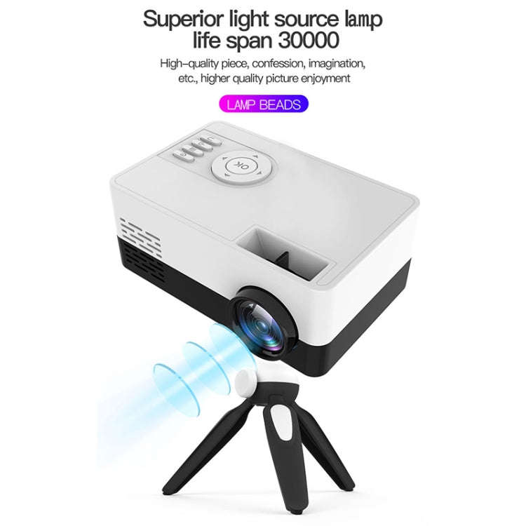 J15 1920 x 1080P HD Household Mini LED Projector with Tripod Mount Support AV / HDMI x 1 / USB x1...