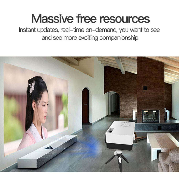J15 1920 x 1080P HD Household Mini LED Projector with Tripod Mount Support AV / HDMI x 1 / USB x1...