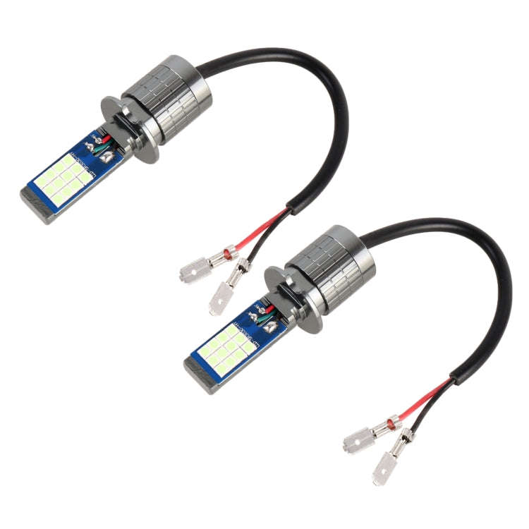 H3 2 PCS DC12-24V / 10.5W Car Fog Lights with 24LEDs SMD-3030 & Constant Current, Box Packaging(I...