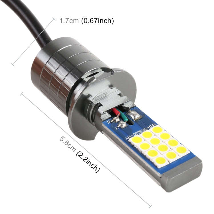 H3 2 PCS DC12-24V / 10.5W Car Fog Lights with 24LEDs SMD-3030 & Constant Current, Box Packaging(G...