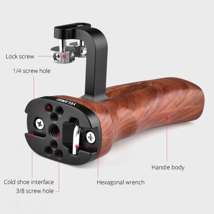YELANGU A72 Universal Camera Wooden Handle