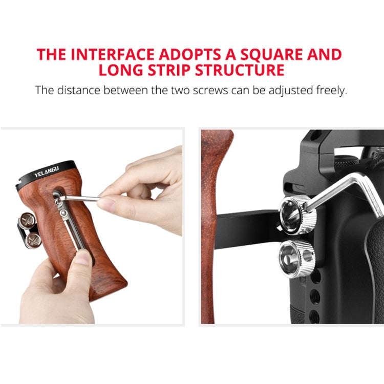 YELANGU A72 Universal Camera Wooden Handle