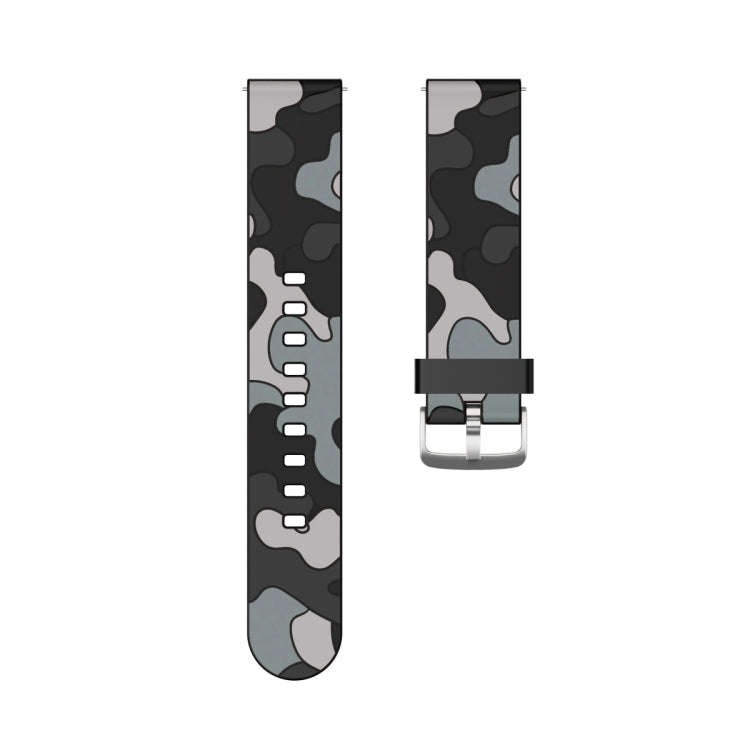 20mm For Amazfit GTS / GTS 2 Camouflage Silicone  Watch Band with Silver Buckle(5)