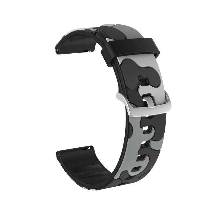 20mm For Fossil Gen 5 Carlyle / Julianna / Garrett / Carlyle HR Camouflage Silicone  Watch Band w...