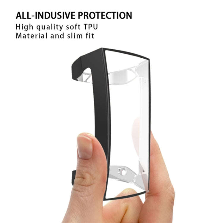 For Fitbit Charge 3 / 4 Full Coverage Plating TPU Watch Case(Black)
