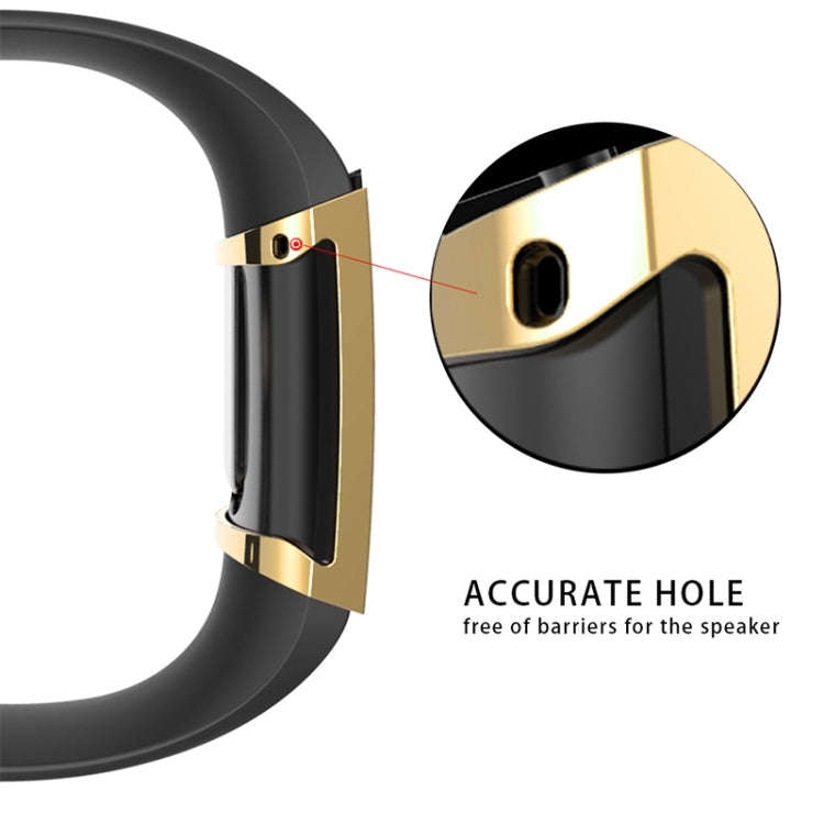 For Fitbit Charge 3 / 4 Full Coverage Plating TPU Watch Case(Gold)