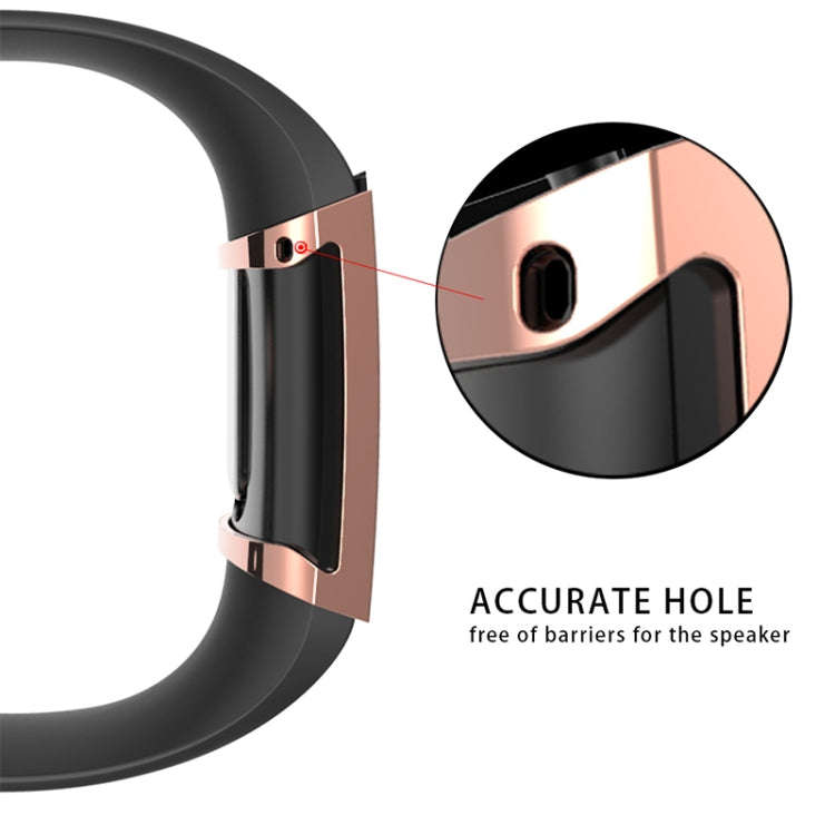 For Fitbit Charge 3 / 4 Full Coverage Plating TPU Watch Case(Rose Gold)