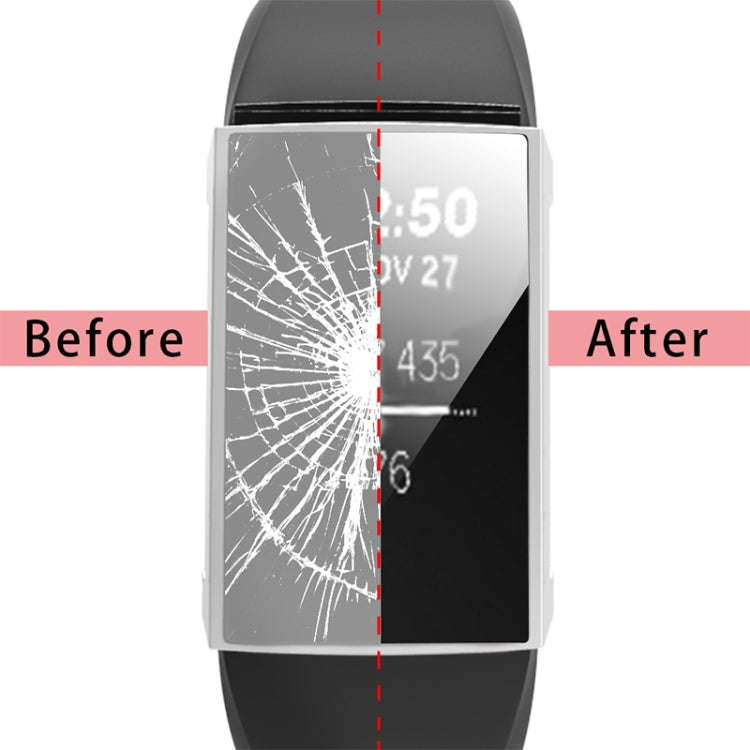 For Fitbit Charge 3 / 4 Full Coverage Plating TPU Watch Case(Silver)