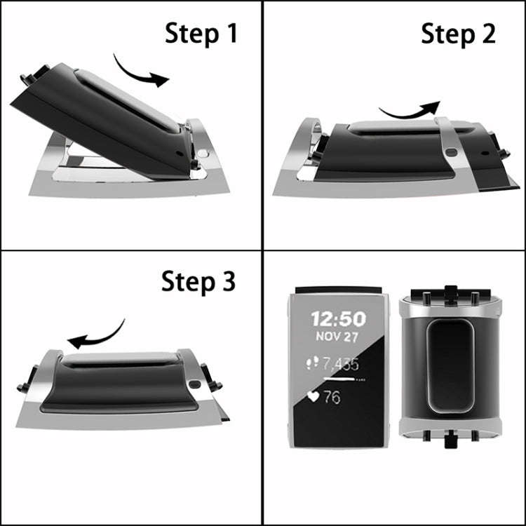 For Fitbit Charge 3 / 4 Full Coverage Plating TPU Watch Case(Silver)