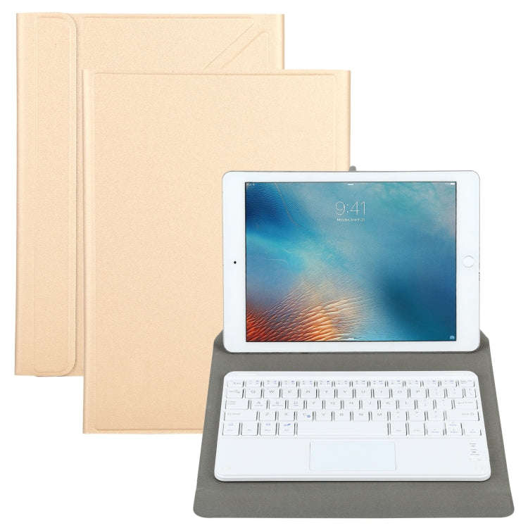 Universal Detachable Bluetooth Keyboard + Leather Tablet Case with Touchpad for iPad 9-10 inch, S...