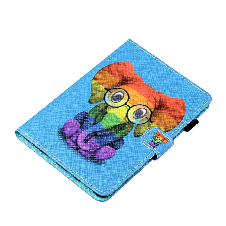 For Huawei MatePad T 8 Colored Drawing Stitching Horizontal Flip Leather Case TPU Bottom Case wit...