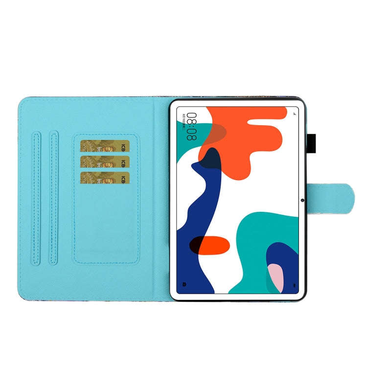 For Huawei MatePad T 8 Colored Drawing Stitching Horizontal Flip Leather Case TPU Bottom Case wit...