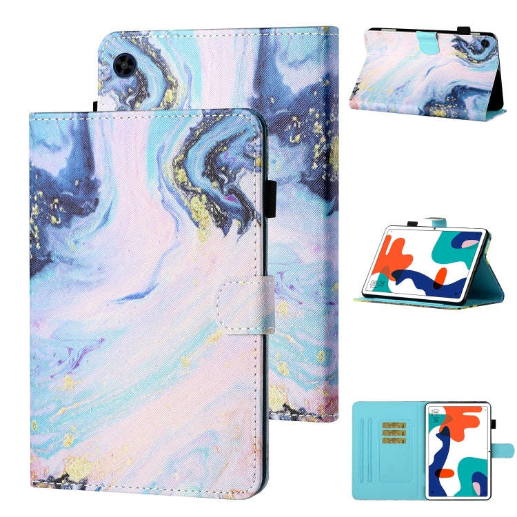 For Huawei MatePad T 8 Colored Drawing Stitching Horizontal Flip Leather Case TPU Bottom Case wit...