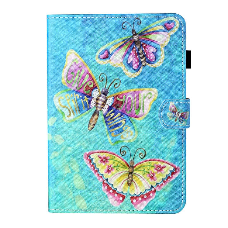 For Huawei MatePad T 8 Colored Drawing Stitching Horizontal Flip Leather Case TPU Bottom Case wit...
