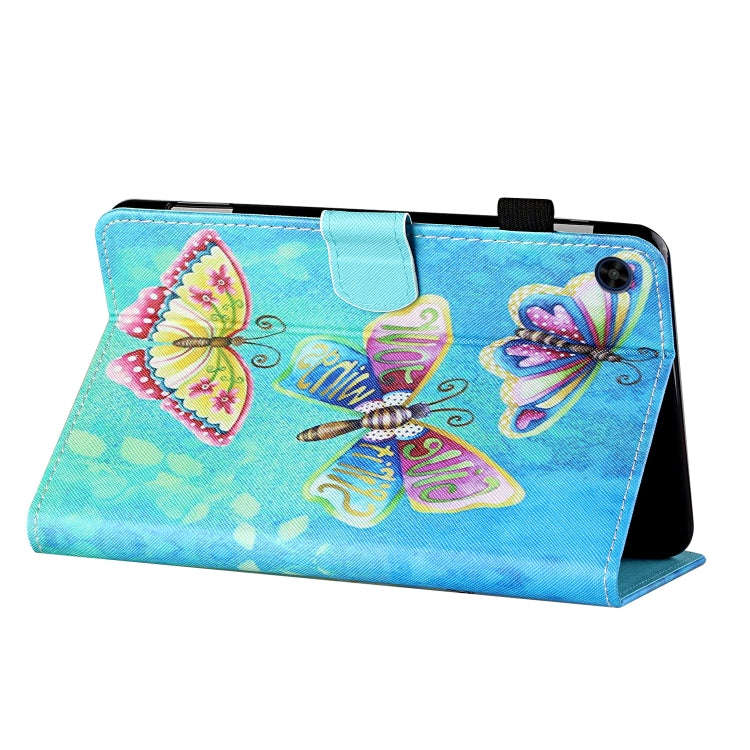 For Huawei MatePad T 8 Colored Drawing Stitching Horizontal Flip Leather Case TPU Bottom Case wit...