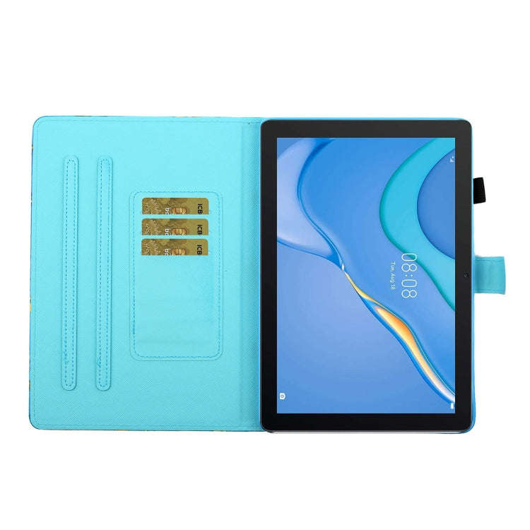 For Huawei Honor Pad 6 / X6 & Enjoy 2 & MatePad T10 / T10S Colored Drawing Stitching Horizontal F...