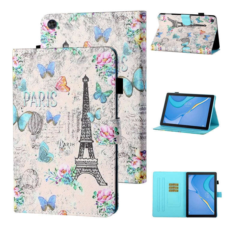 For Huawei Honor Pad 6 / X6 & Enjoy 2 & MatePad T10 / T10S Colored Drawing Stitching Horizontal F...