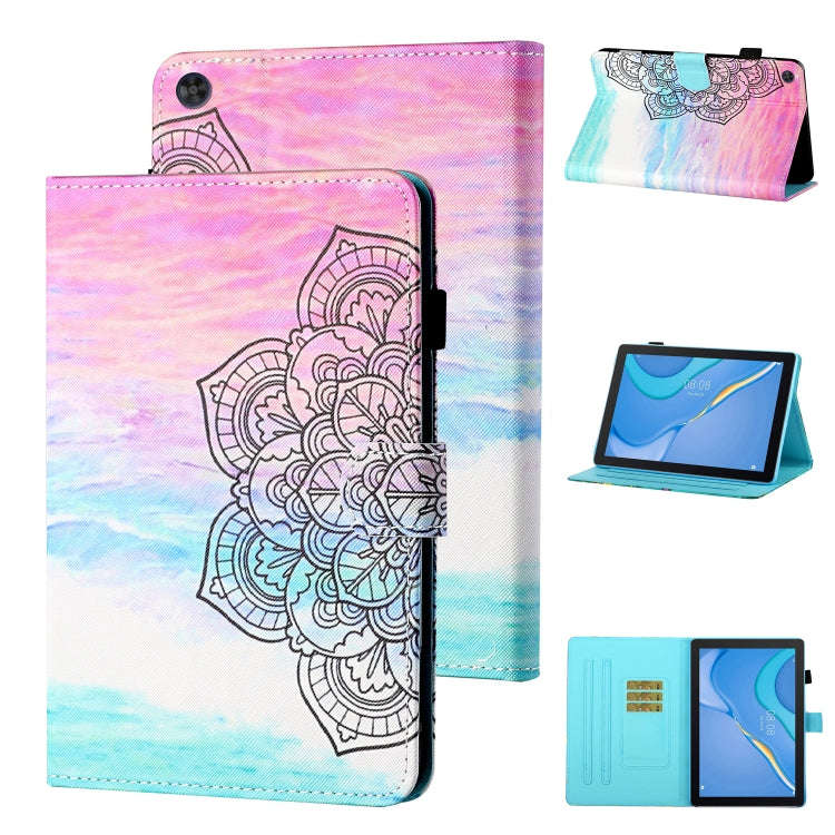 For Huawei Honor Pad 6 / X6 & Enjoy 2 & MatePad T10 / T10S Colored Drawing Stitching Horizontal F...