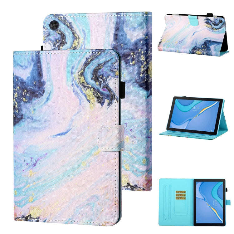 For Huawei Honor Pad 6 / X6 & Enjoy 2 & MatePad T10 / T10S Colored Drawing Stitching Horizontal F...