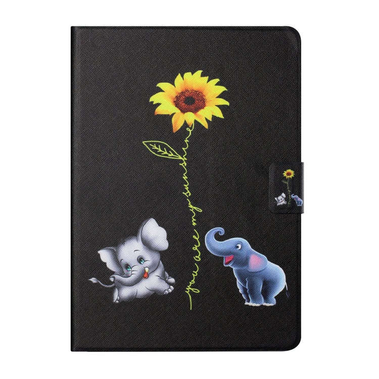 For Huawei MatePad T8 Colored Drawing Horizontal Flip Leather Case with Holder & Card Slots(Eleph...