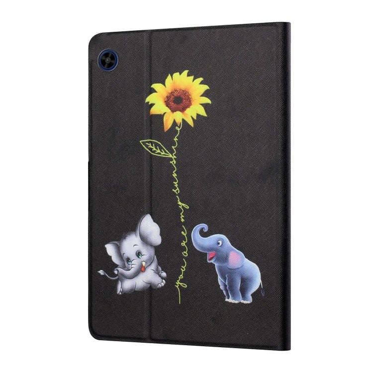 For Huawei MatePad T8 Colored Drawing Horizontal Flip Leather Case with Holder & Card Slots(Eleph...