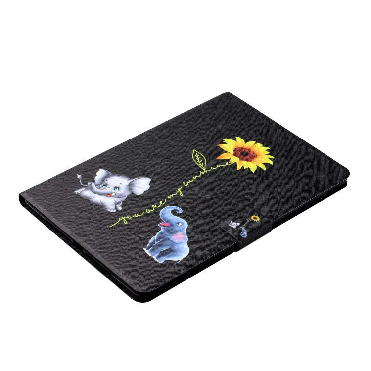 For Huawei MatePad T8 Colored Drawing Horizontal Flip Leather Case with Holder & Card Slots(Eleph...