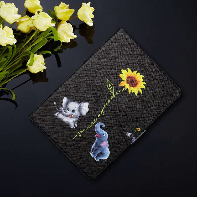 For Huawei MatePad T8 Colored Drawing Horizontal Flip Leather Case with Holder & Card Slots(Eleph...