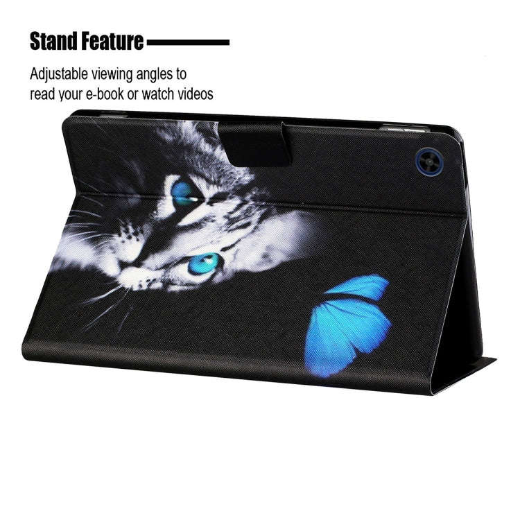 For Huawei MatePad T8 Colored Drawing Horizontal Flip Leather Case with Holder & Card Slots(Butte...