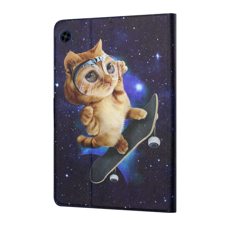For Huawei MatePad T8 Colored Drawing Horizontal Flip Leather Case with Holder & Card Slots(Skate...