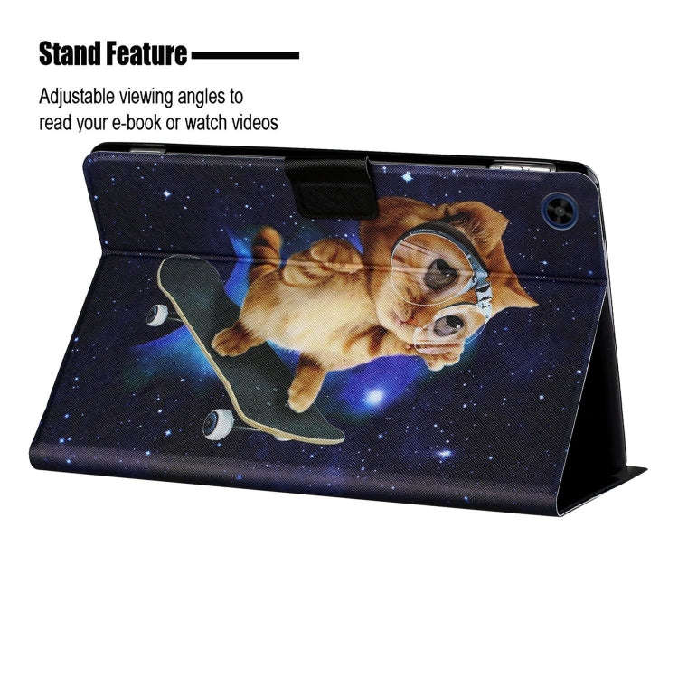 For Huawei MatePad T8 Colored Drawing Horizontal Flip Leather Case with Holder & Card Slots(Skate...