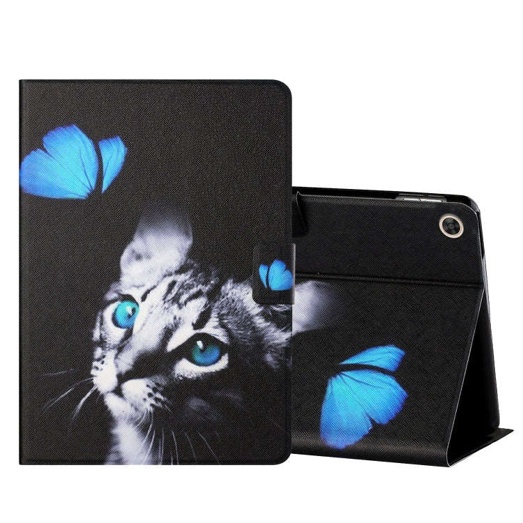 For Huawei Honor Pad 6 / X6 & Enjoy 2 & MatePad T10 / T10S Colored Drawing Horizontal Flip Leathe...