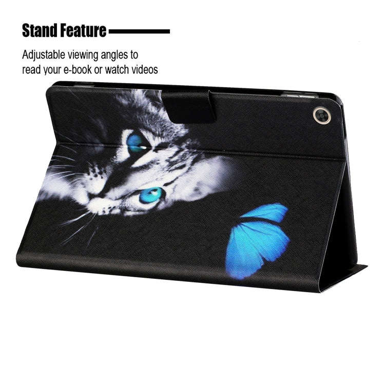 For Huawei Honor Pad 6 / X6 & Enjoy 2 & MatePad T10 / T10S Colored Drawing Horizontal Flip Leathe...
