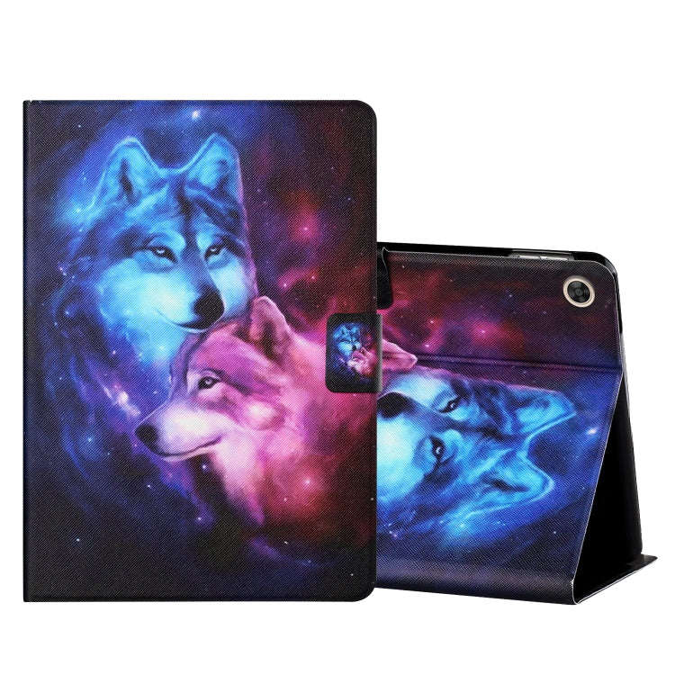 For Huawei Honor Pad 6 / X6 & Enjoy 2 & MatePad T10 / T10S Colored Drawing Horizontal Flip Leathe...